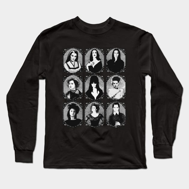 Icons of Gothic - Mistresses of the Dark! Long Sleeve T-Shirt by Hiraeth Tees